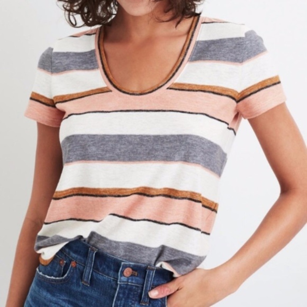 Madewell Alto Scoop Tee in Eller Stripe!